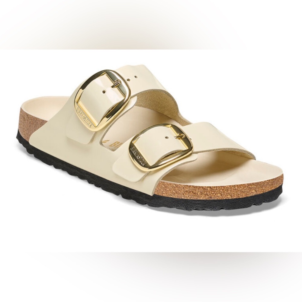 Birkenstock Arizona Sandal Gold Big Buckle Cream